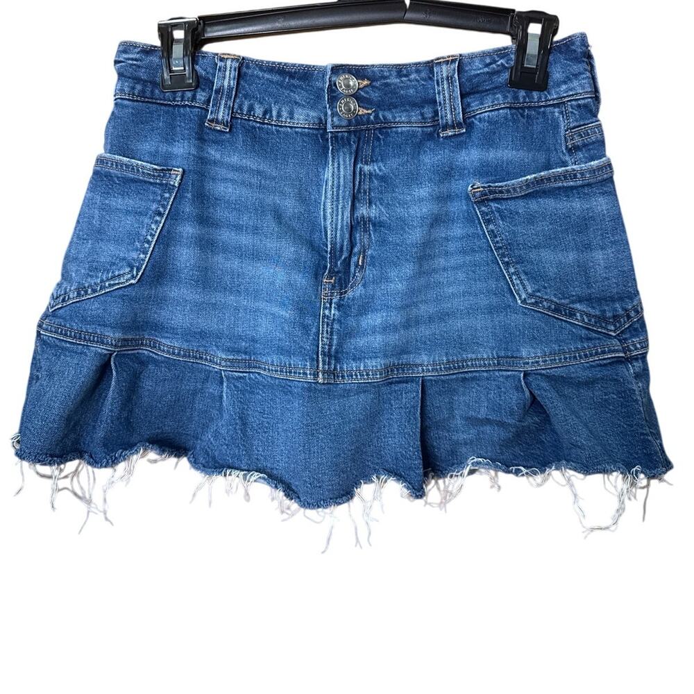 American Eagle x Coco Gauff High-Rise Denim Mini Skirt Size 8 in Blue Denim